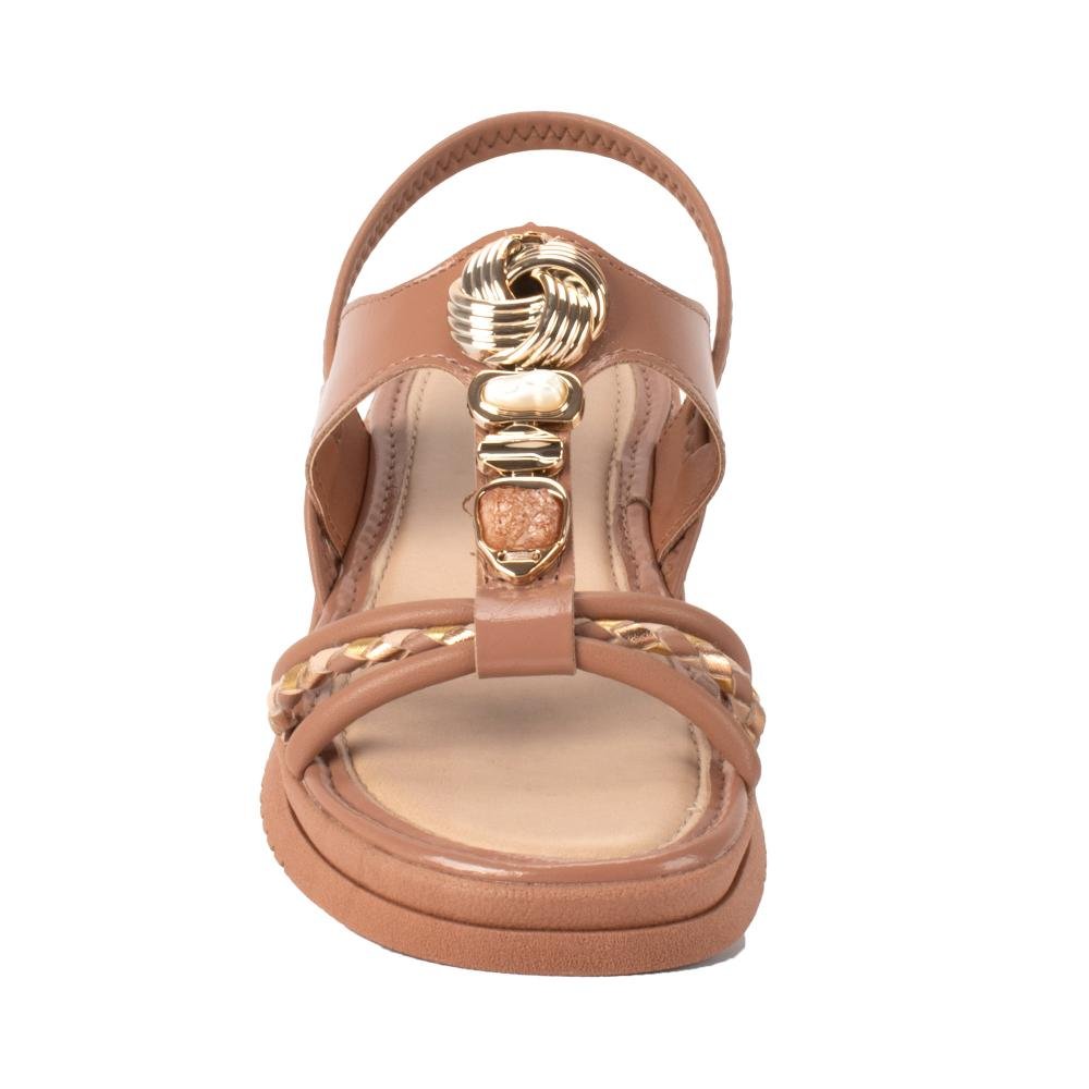Sandália Mississipi Flatform Feminina J0221 Marrom Claro 5