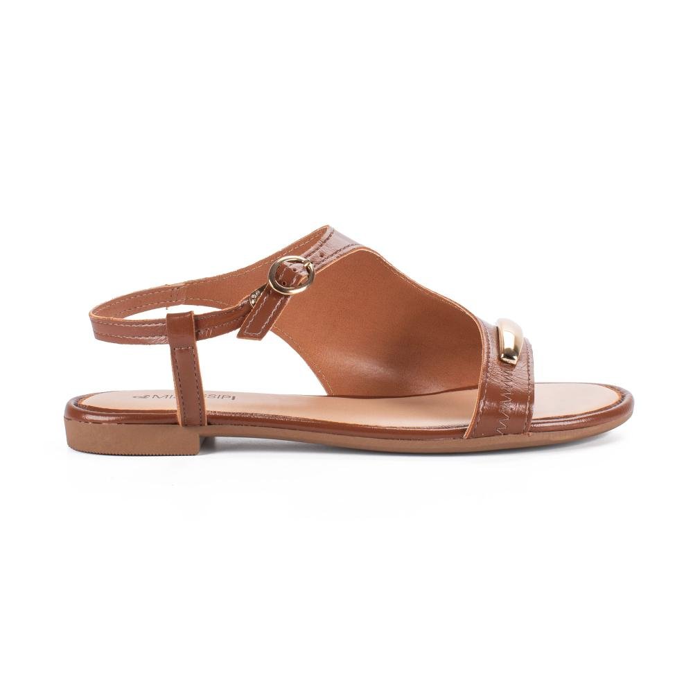 Sandália Mississipi Rasteira Feminina J0022 Caramelo 3