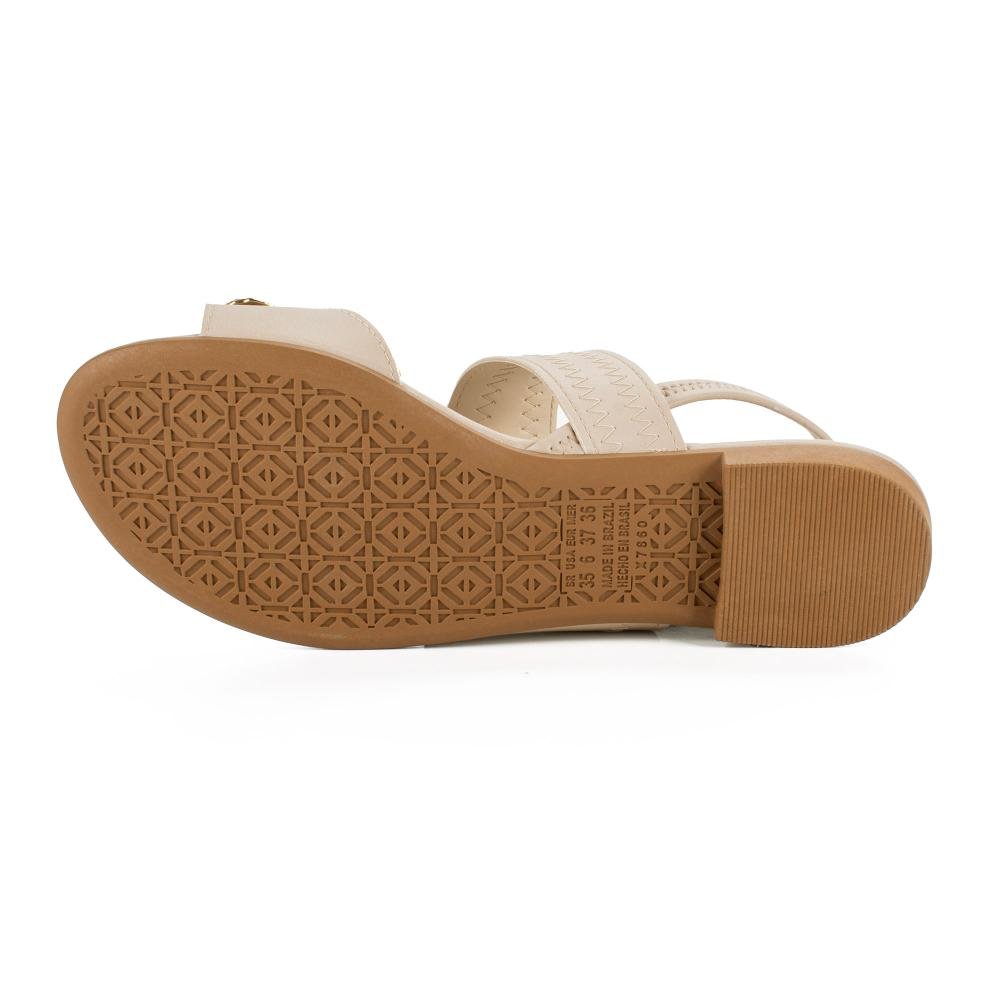 Sandália Mississipi Rasteira Feminina J0021 Bege Claro 5