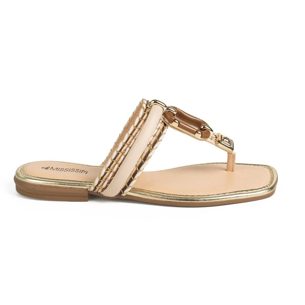 Chinelo Mississipi Feminino MF301 Bege 3