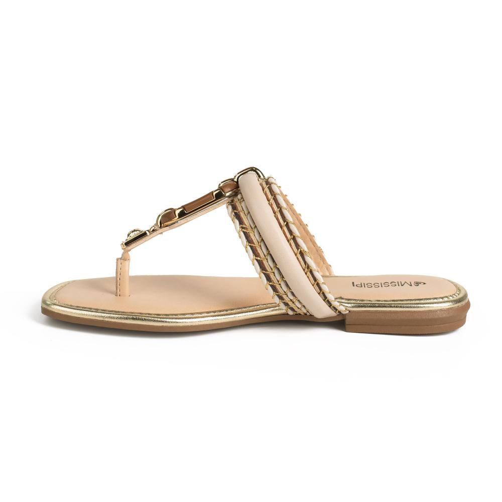 Chinelo Mississipi Feminino MF301 Bege 4