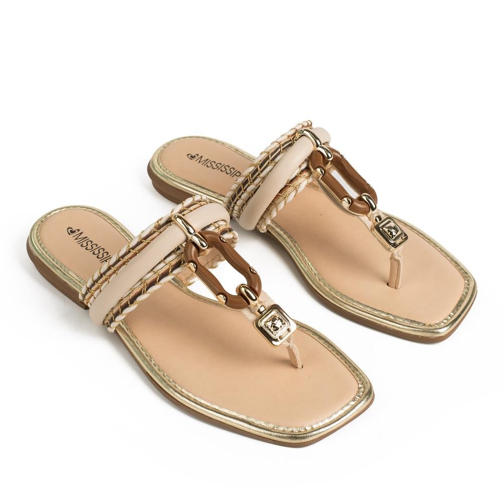 Chinelo Mississipi Feminino MF301 Bege 6