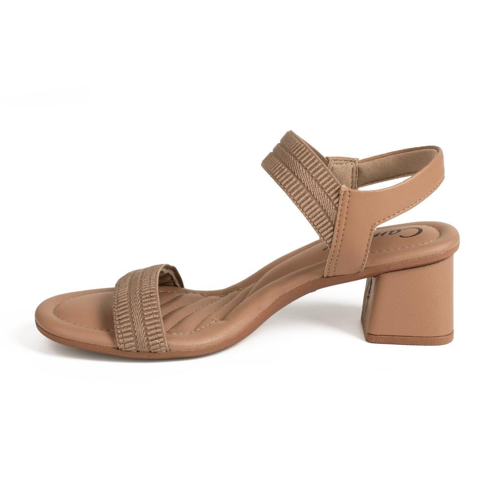 Sandália Campesí de Salto Bloco Feminina CE144 Marrom 4