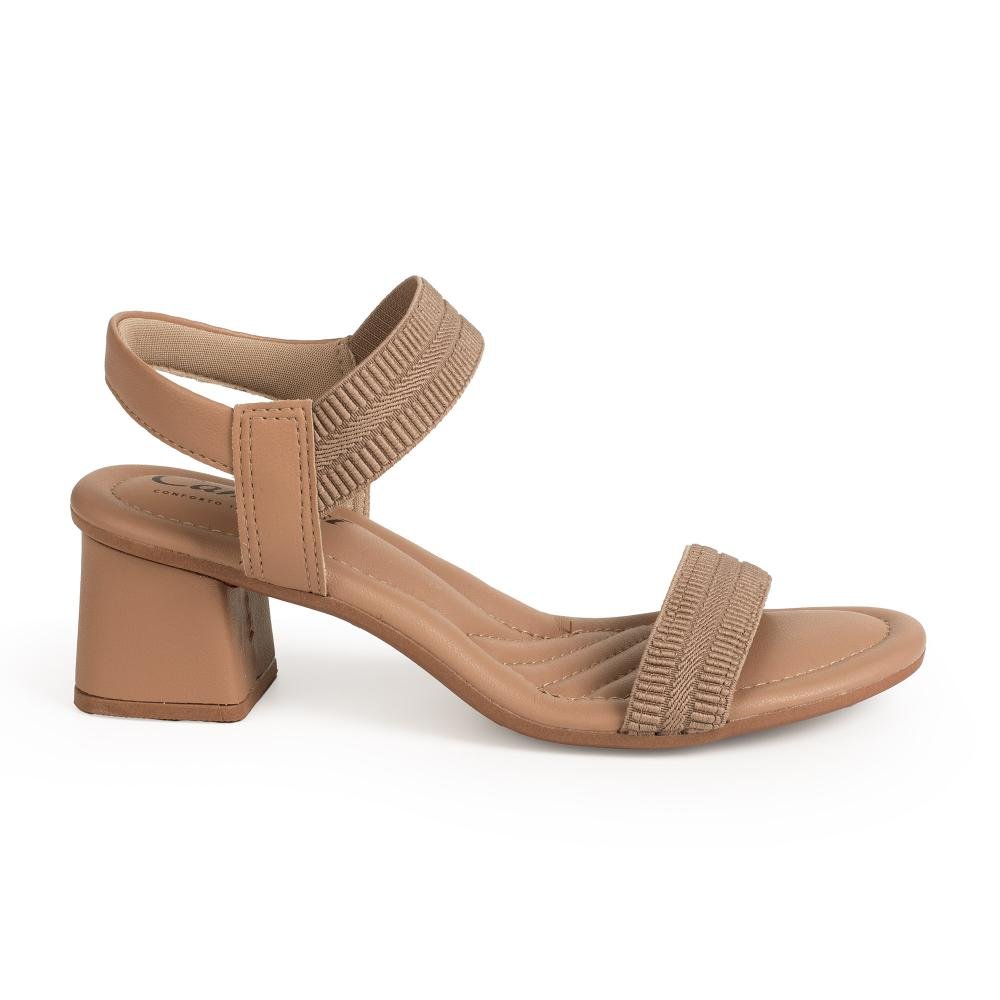 Sandália Campesí de Salto Bloco Feminina CE144 Marrom 3