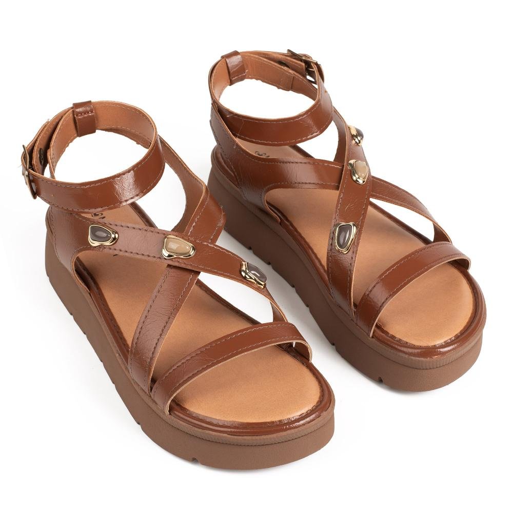 Sandália Mississipi Flatform Feminina J0213 Marrom 6