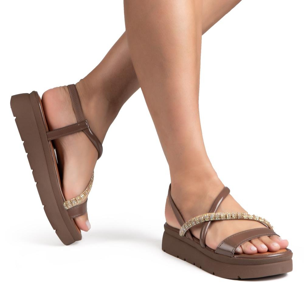 Sandália Mississipi Flatform Feminina J0212 Marrom 2