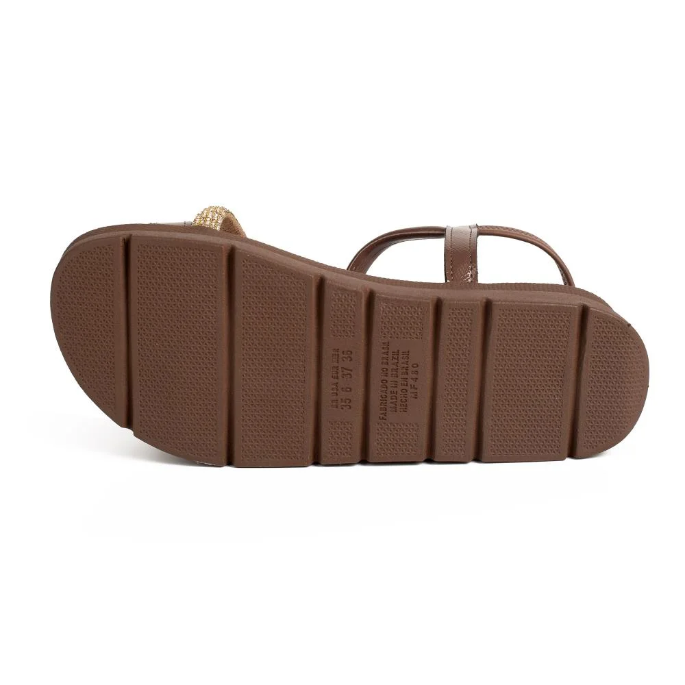Sandália Mississipi Flatform Feminina J0212 Marrom 5