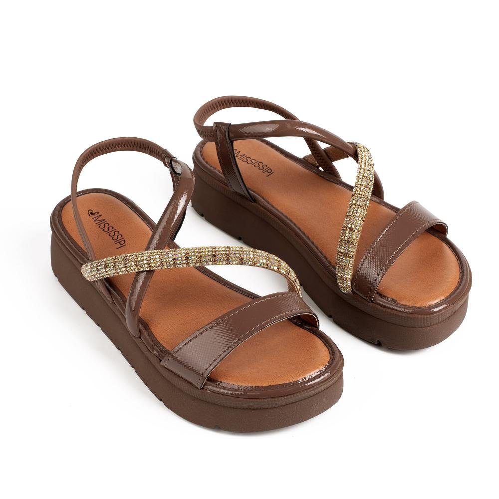 Sandália Mississipi Flatform Feminina J0212 Marrom 6