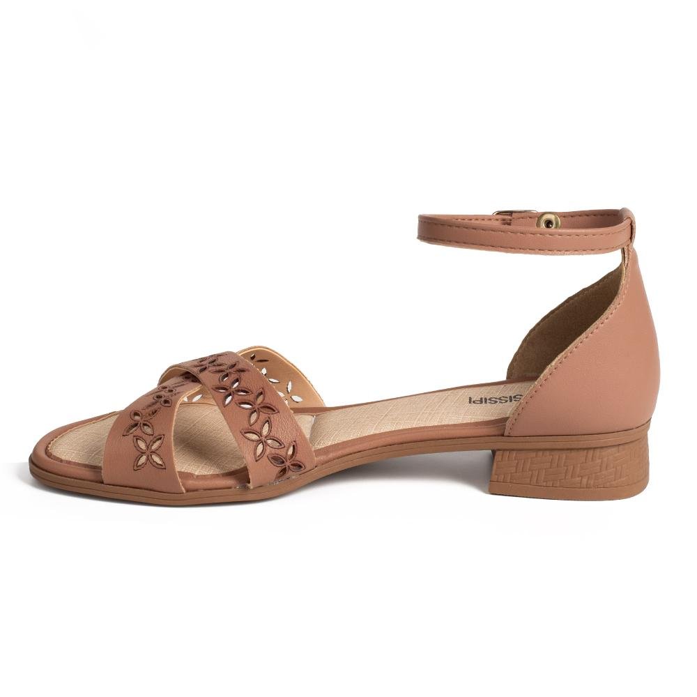 Sandália Mississipi de Salto Bloco Feminina MF364 Marrom 4