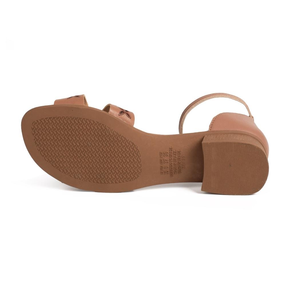 Sandália Mississipi de Salto Bloco Feminina MF364 Marrom 5