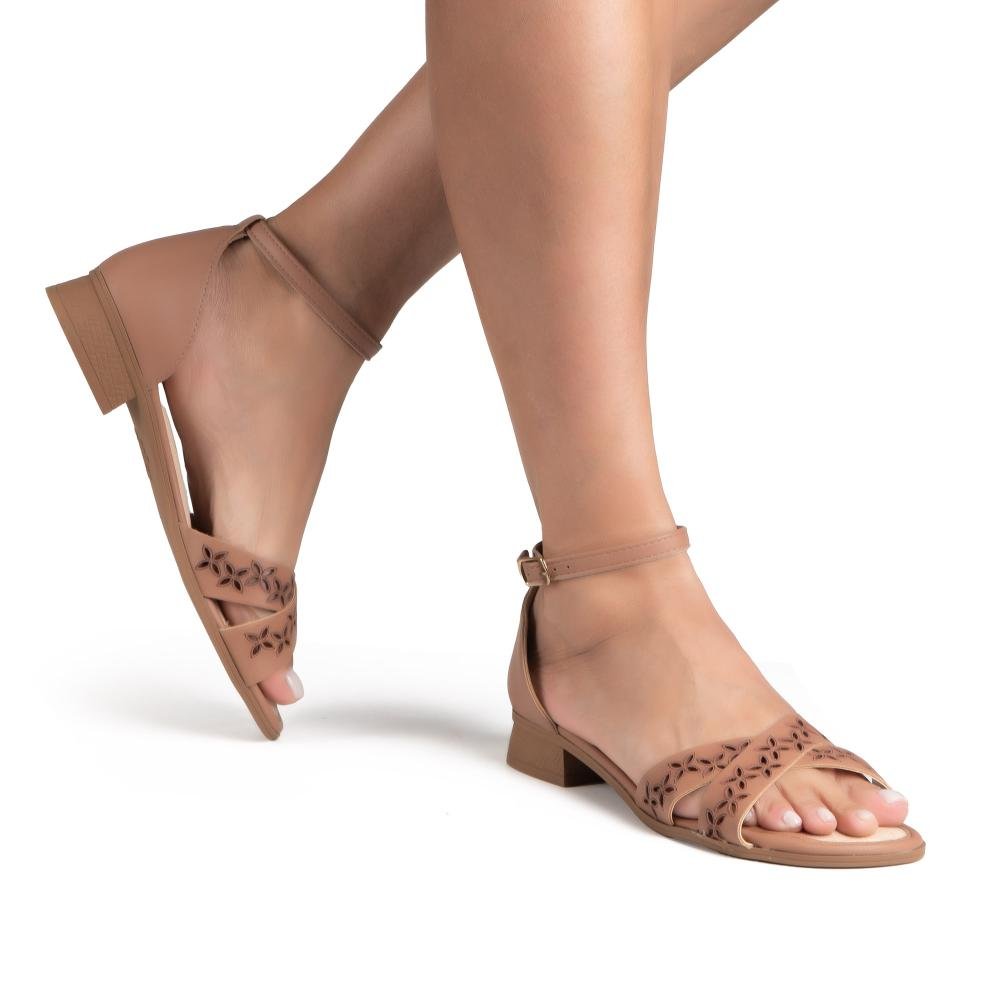 Sandália Mississipi de Salto Bloco Feminina MF364 Marrom 2