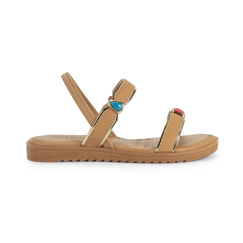 Sandália Pink Cats Infantil Flatform V5951 Bege 2