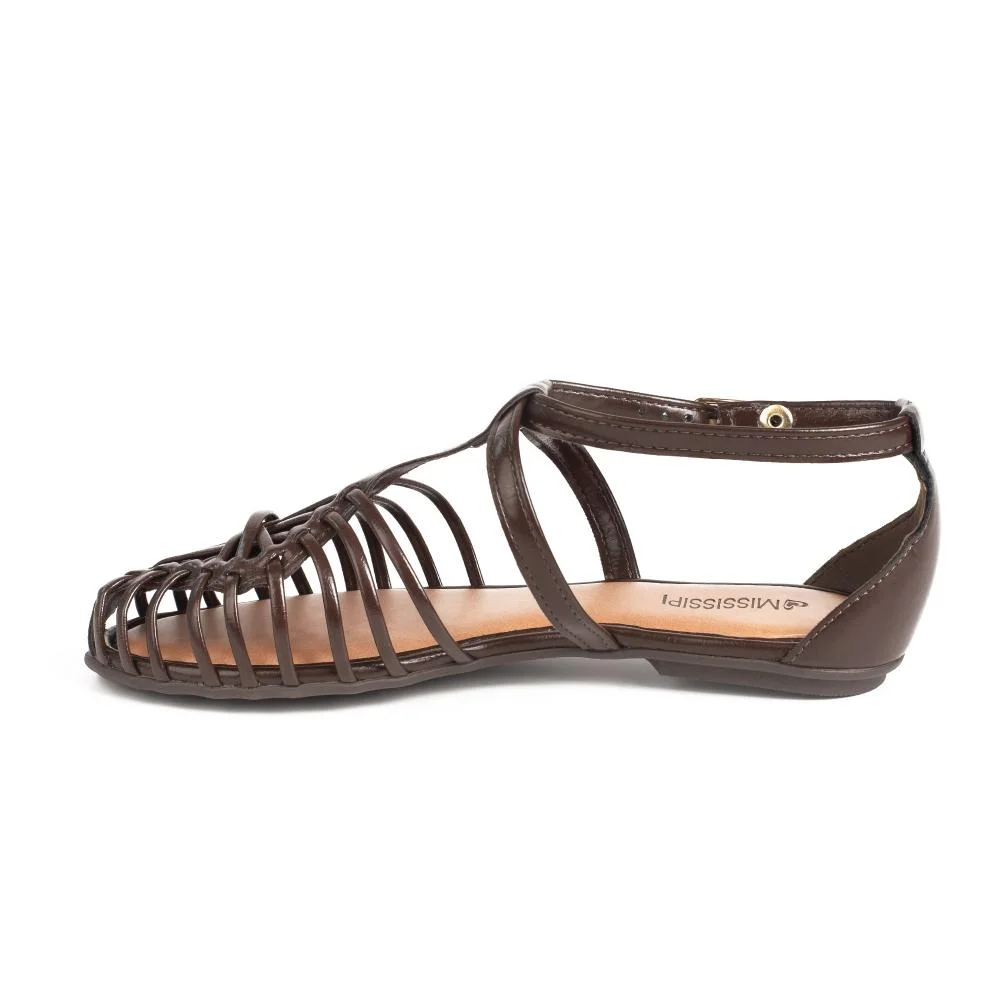 Sandália Mississipi Rasteira Feminina MF561 Café 4
