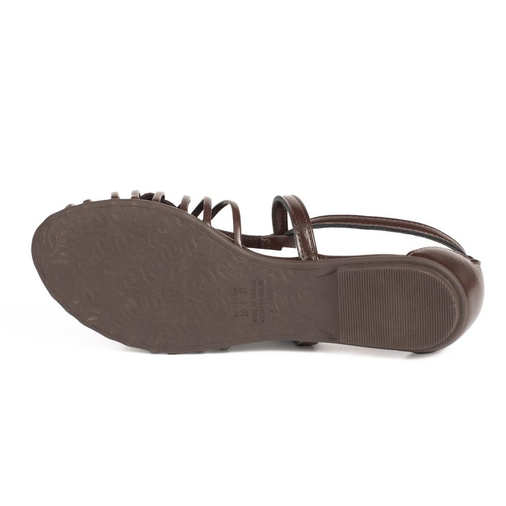 Sandália Mississipi Rasteira Feminina MF561 Café 5
