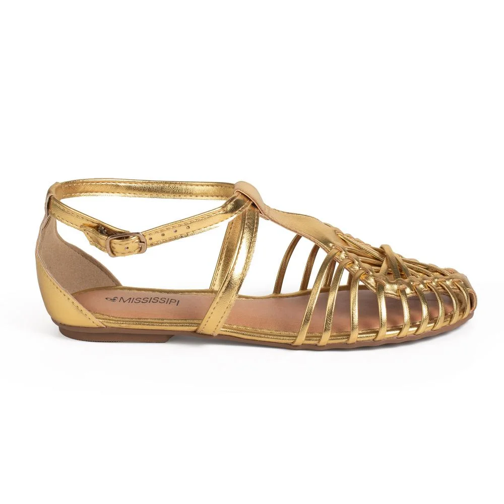 Sandália Mississipi Rasteira Feminina MF561 Dourado 3