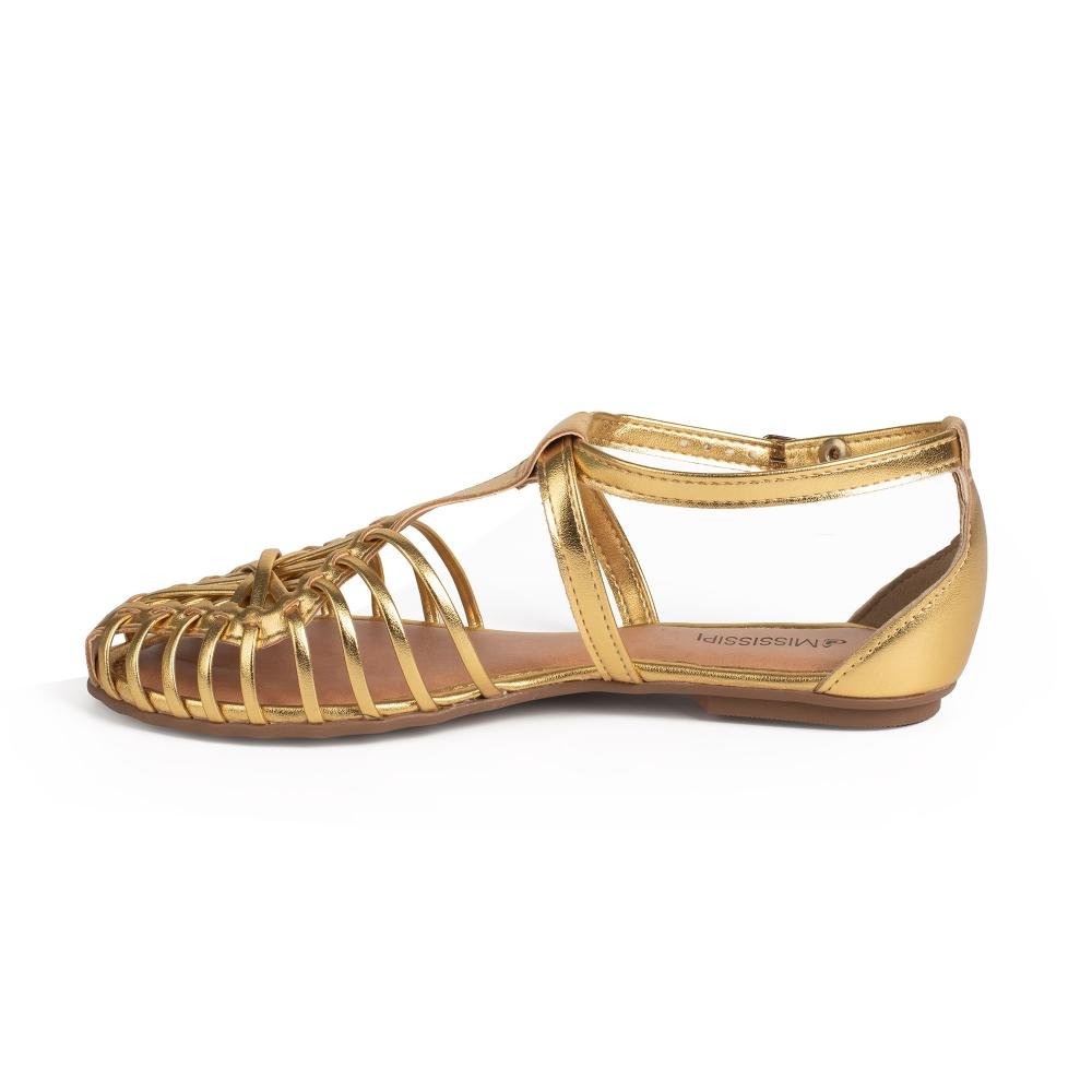 Sandália Mississipi Rasteira Feminina MF561 Dourado 4