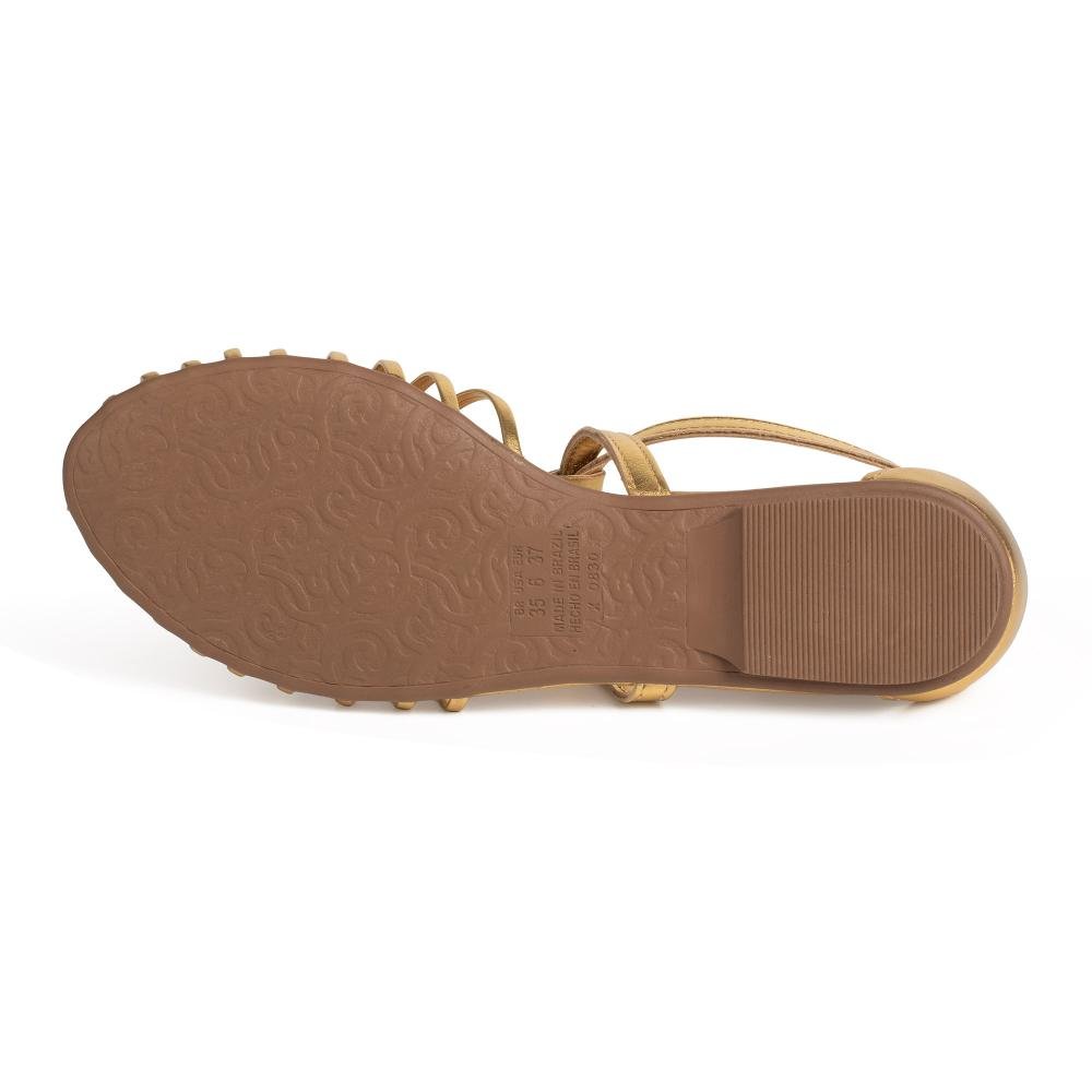 Sandália Mississipi Rasteira Feminina MF561 Dourado 5
