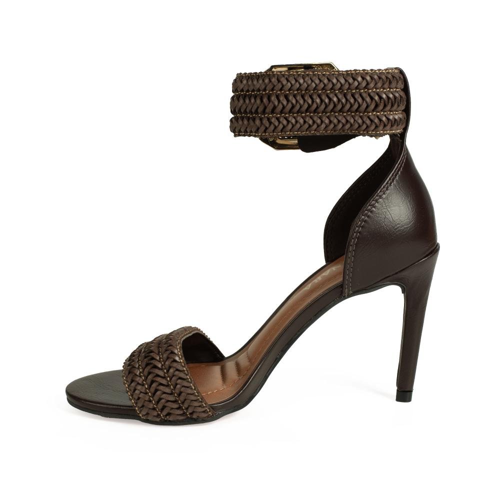 Sandália Tanara de Salto Alto Feminina T9281 Marrom 4