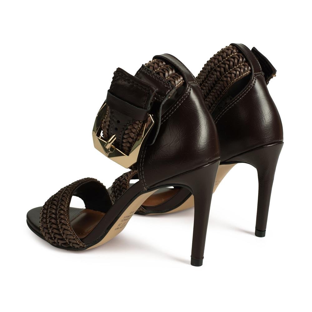 Sandália Tanara de Salto Alto Feminina T9281 Marrom 6