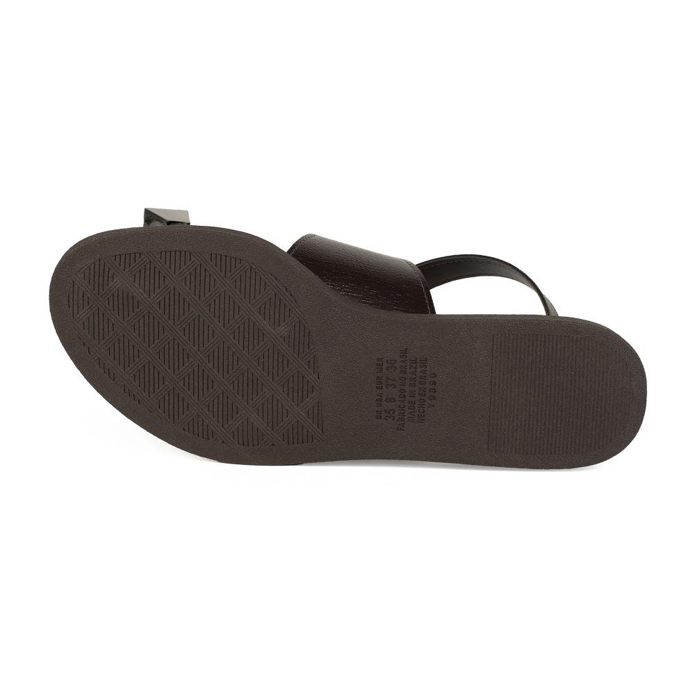 Sandália Tanara Rasteira Feminina T9192 Marrom 5