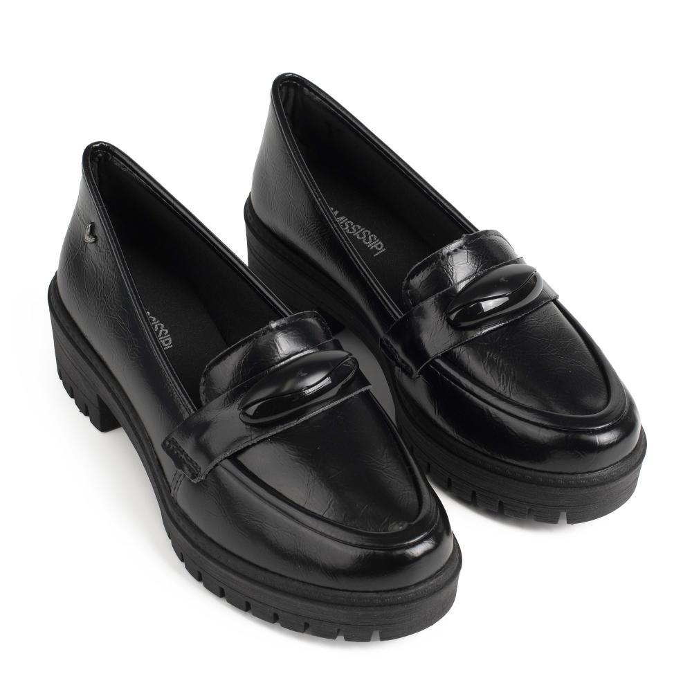 Sapato Mississipi Loafer Feminino MF172 Preto 6