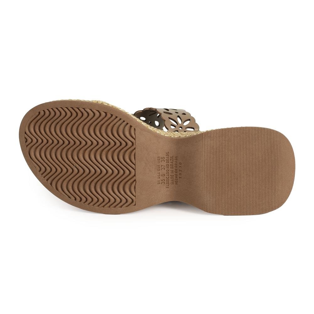 Tamanco Tanara Flatform Feminina T9234 Marrom Claro 5