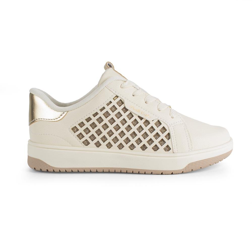 Tênis Pink Cats Infantil Casual V5624 Bege Claro 2