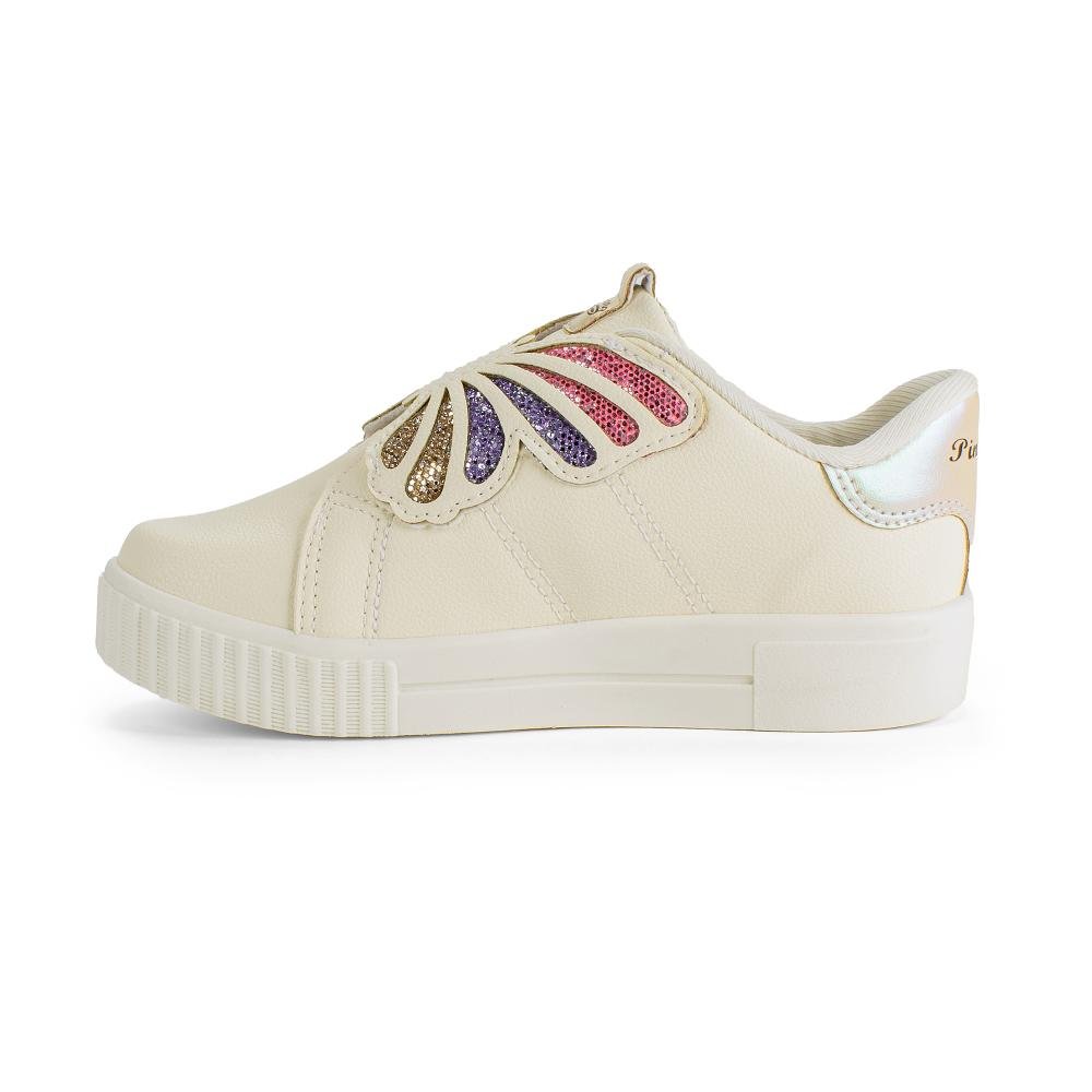 Tênis Pink Cats Infantil Casual V6011 Bege Claro 3