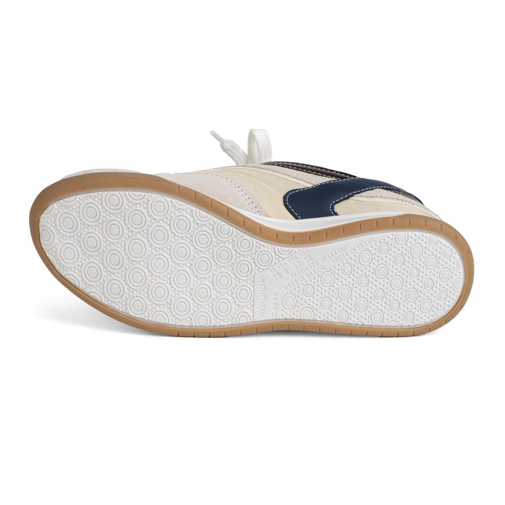 Tênis Tanara Jogging Em Couro Feminino T9381 Bege Claro 5