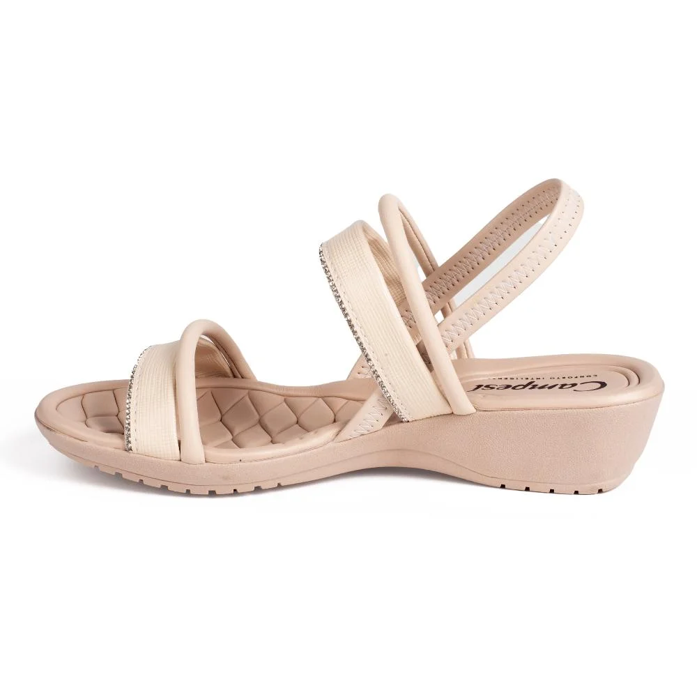 Sandália Campesí Anabela Feminina CE211 Bege Claro 4