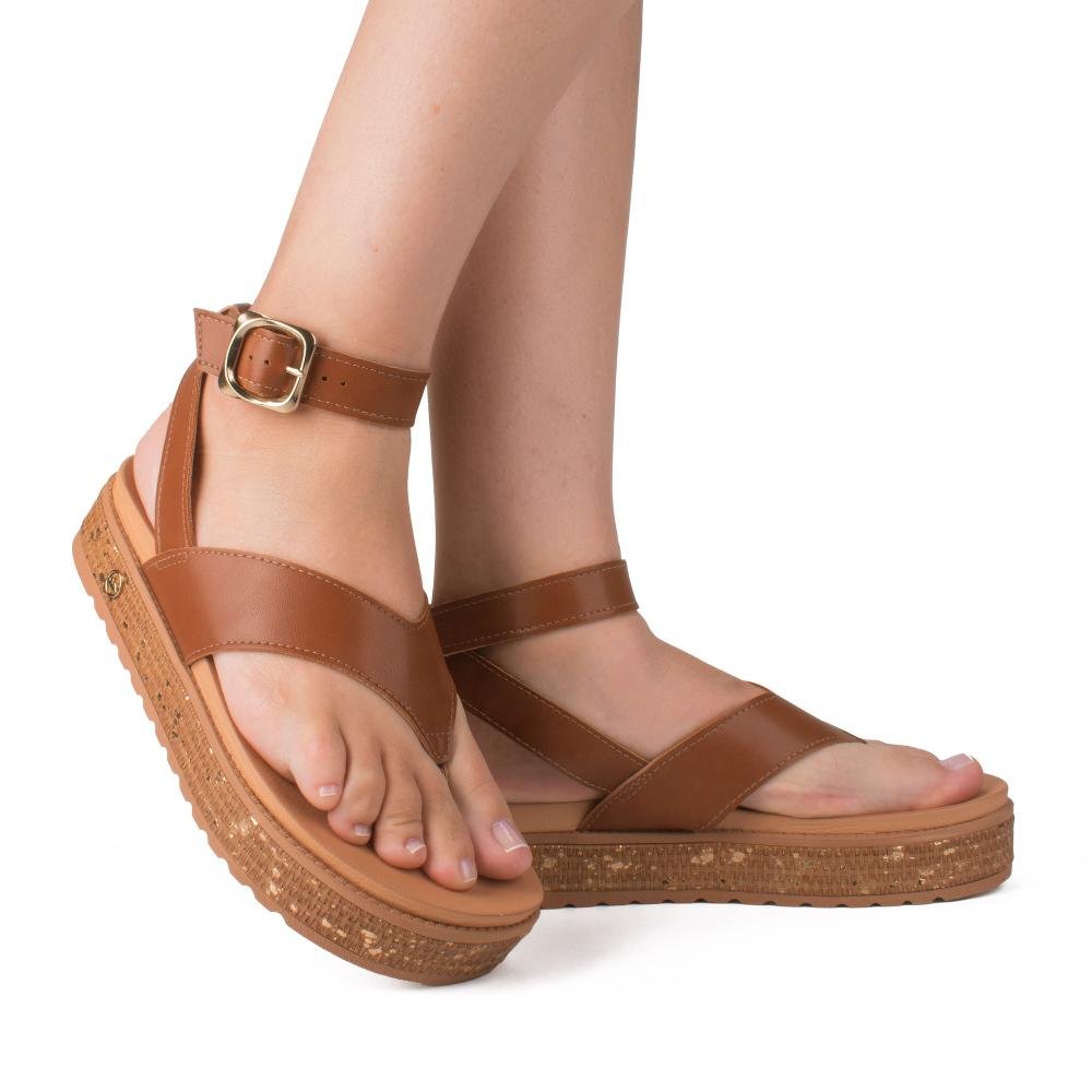 Sandália Dakota Flatform Feminina Y9472 Caramelo 2