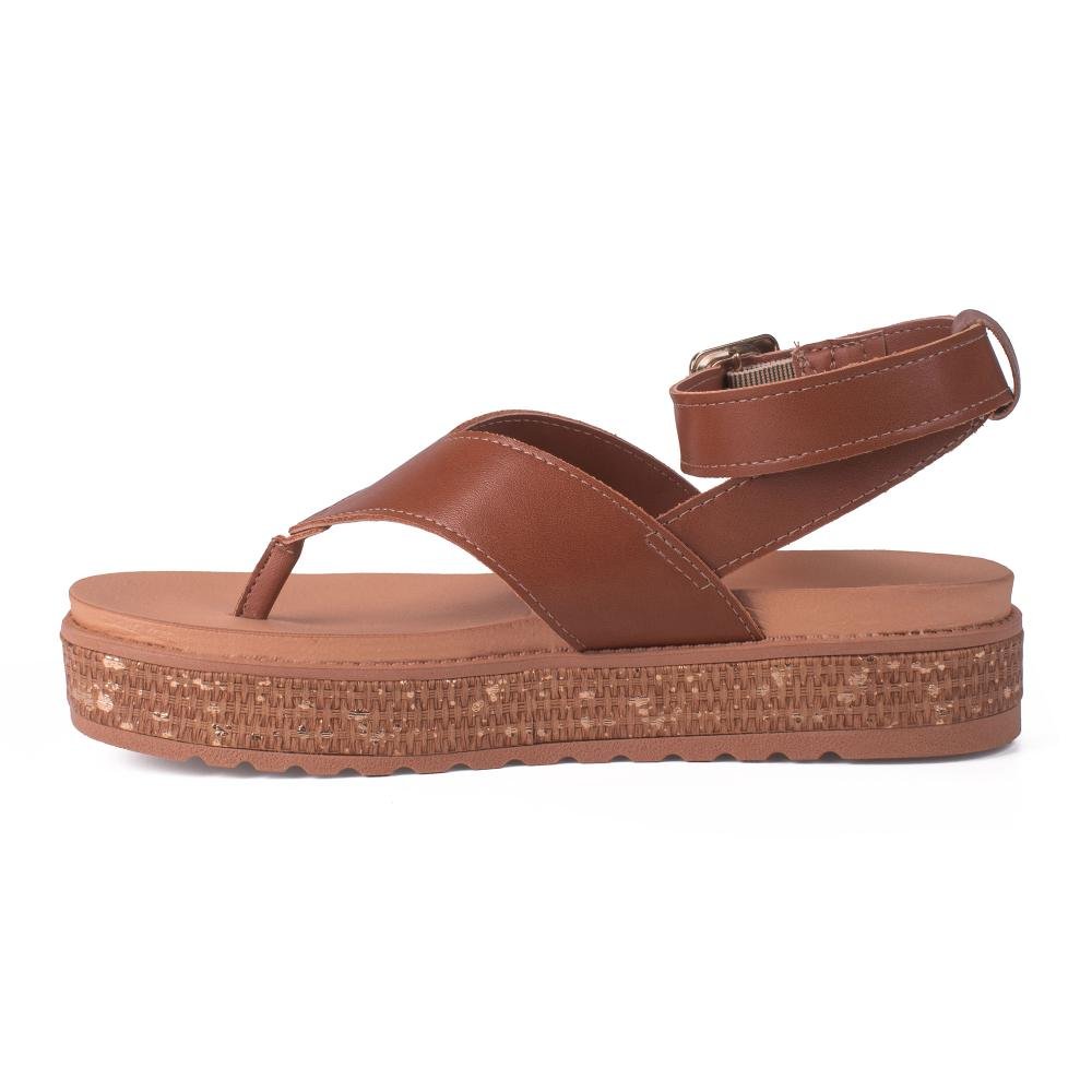 Sandália Dakota Flatform Feminina Y9472 Caramelo 4