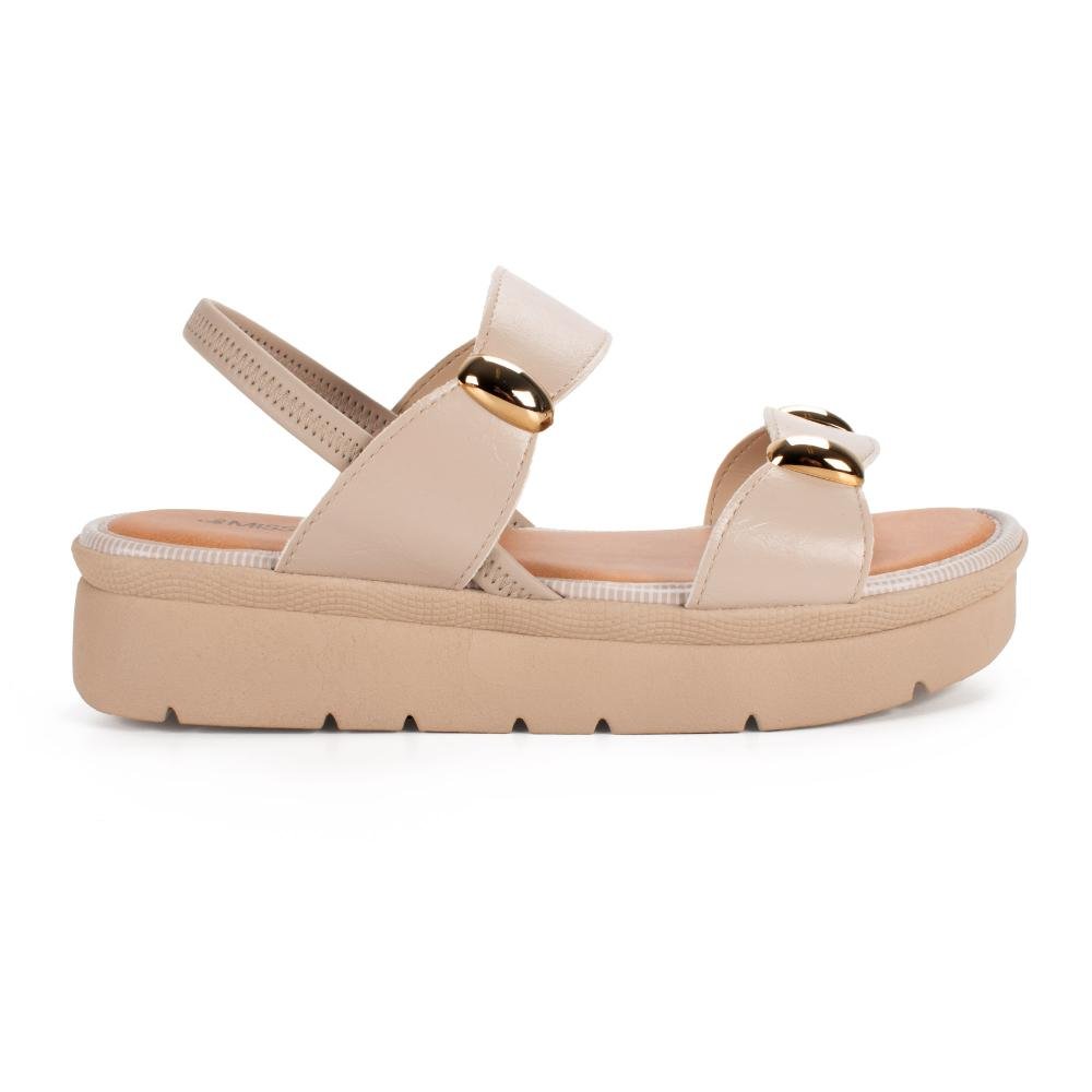Sandália Mississipi Flatform Feminina MF992 Bege 2