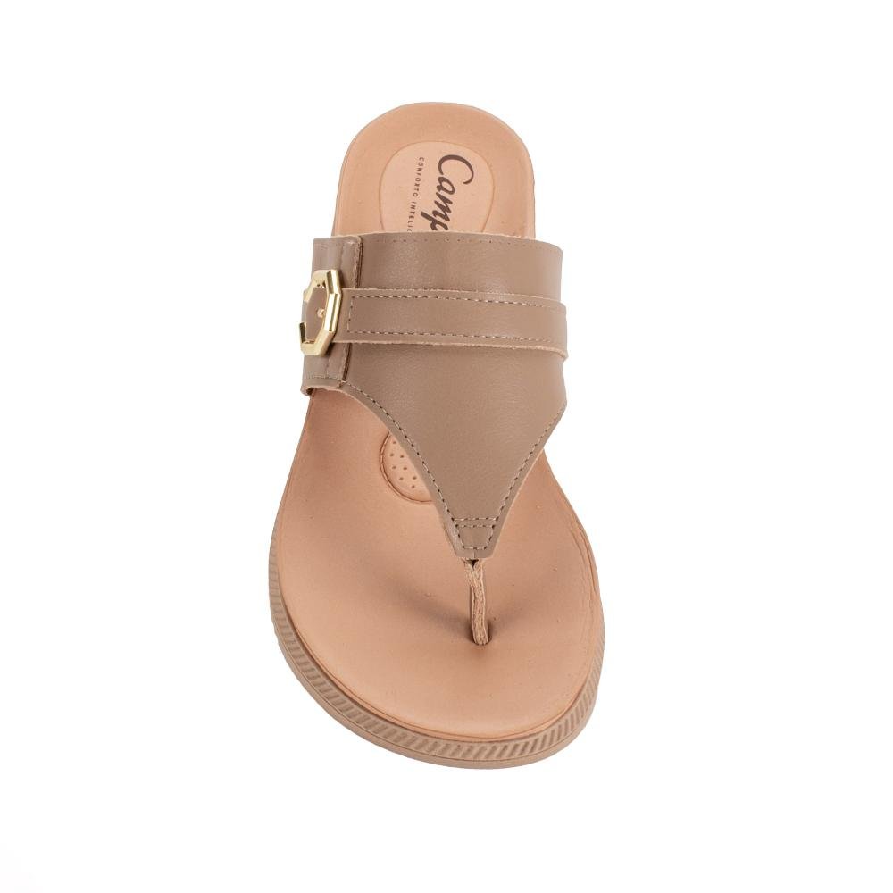 Chinelo Campesí Anabela Feminina CE095 Marrom Claro 5