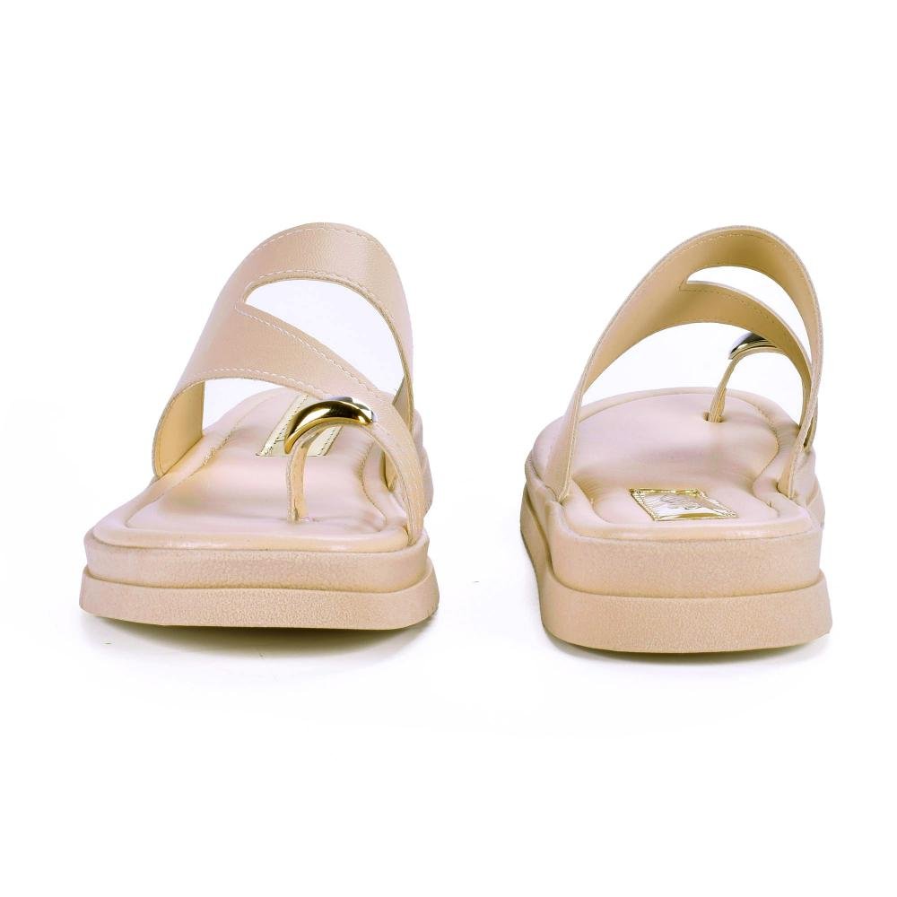 Chinelo Mississipi Flatform Feminina MF113 Bege 5