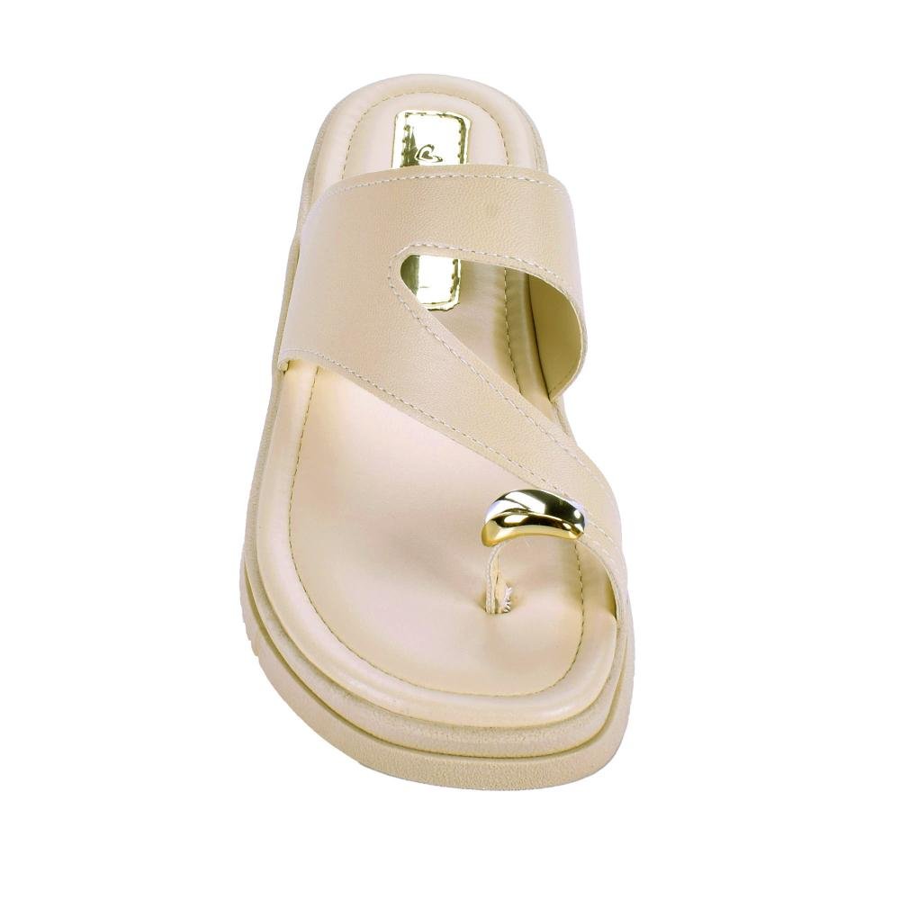 Chinelo Mississipi Flatform Feminina MF113 Bege 6