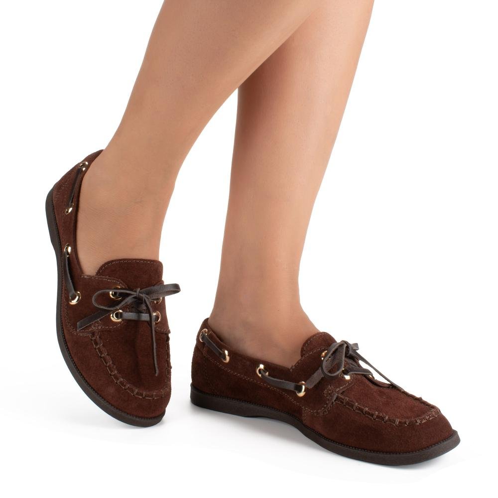 Mocassim Dakota Em Couro Feminino D1071 Marrom 2