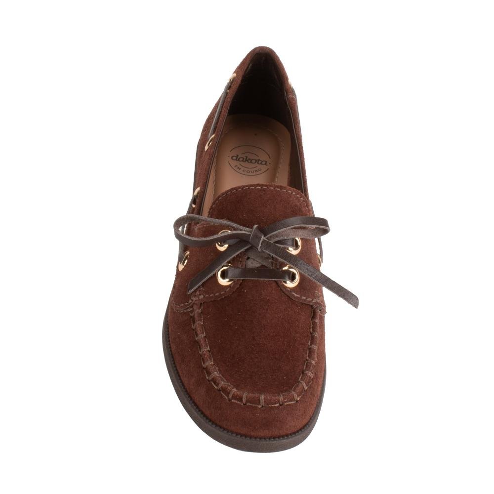 Mocassim Dakota Em Couro Feminino D1071 Marrom 6