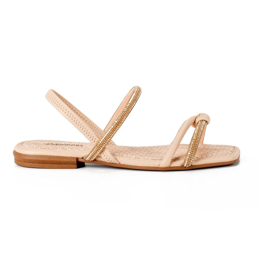 Sandália Mississipi Rasteira Feminina J0382 Bege 3