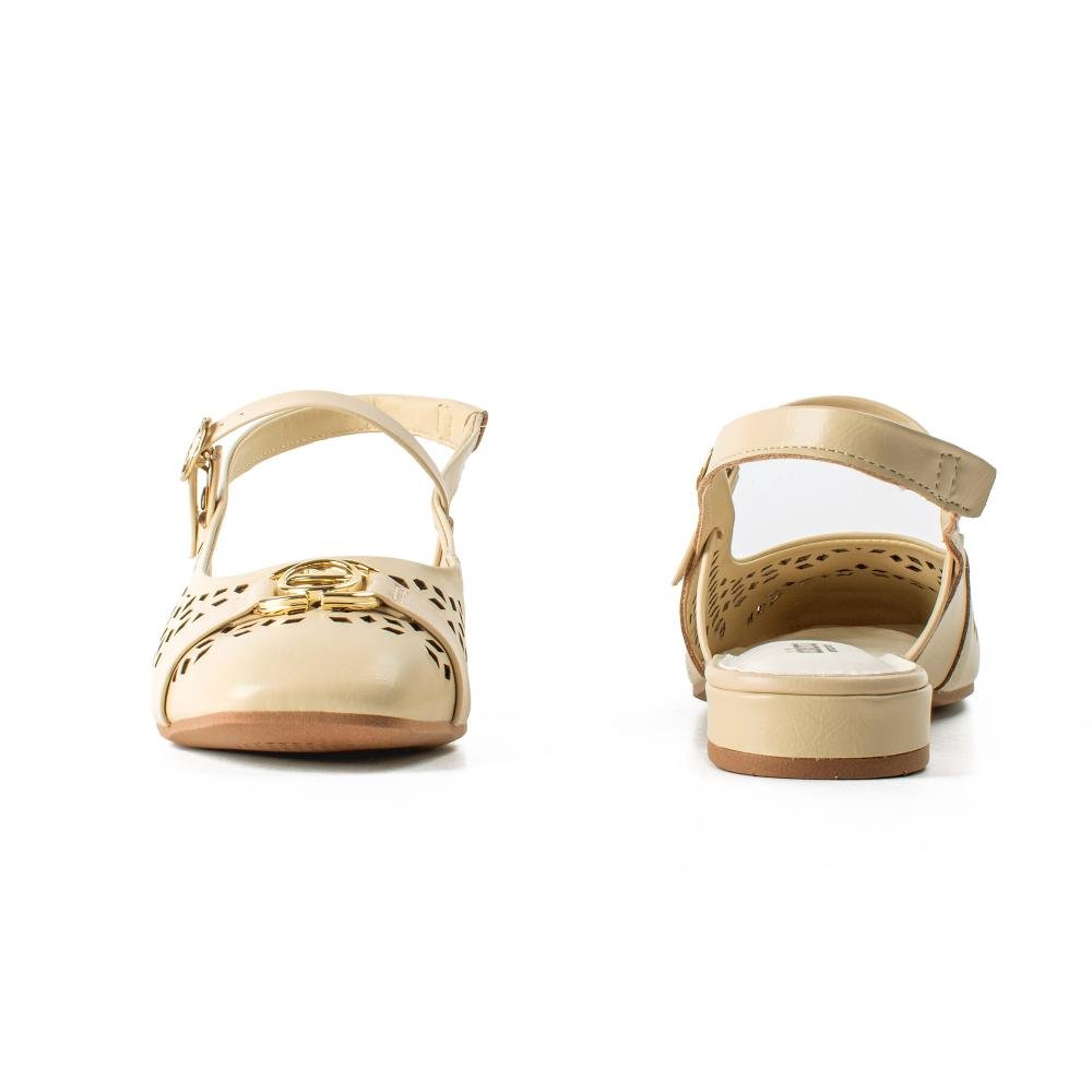 Sapato Dakota de Salto Baixo Feminino D0891 Bege 6