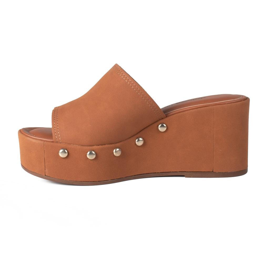 Tamanco Dakota Anabela Feminino Y9543 Caramelo 4