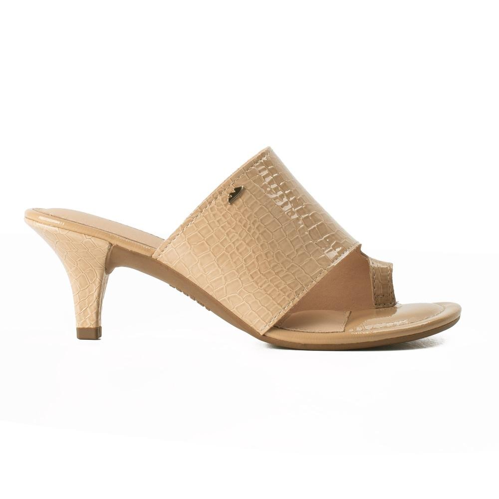 Tamanco Dakota de Salto Alto Feminino Y9913 Bege 3