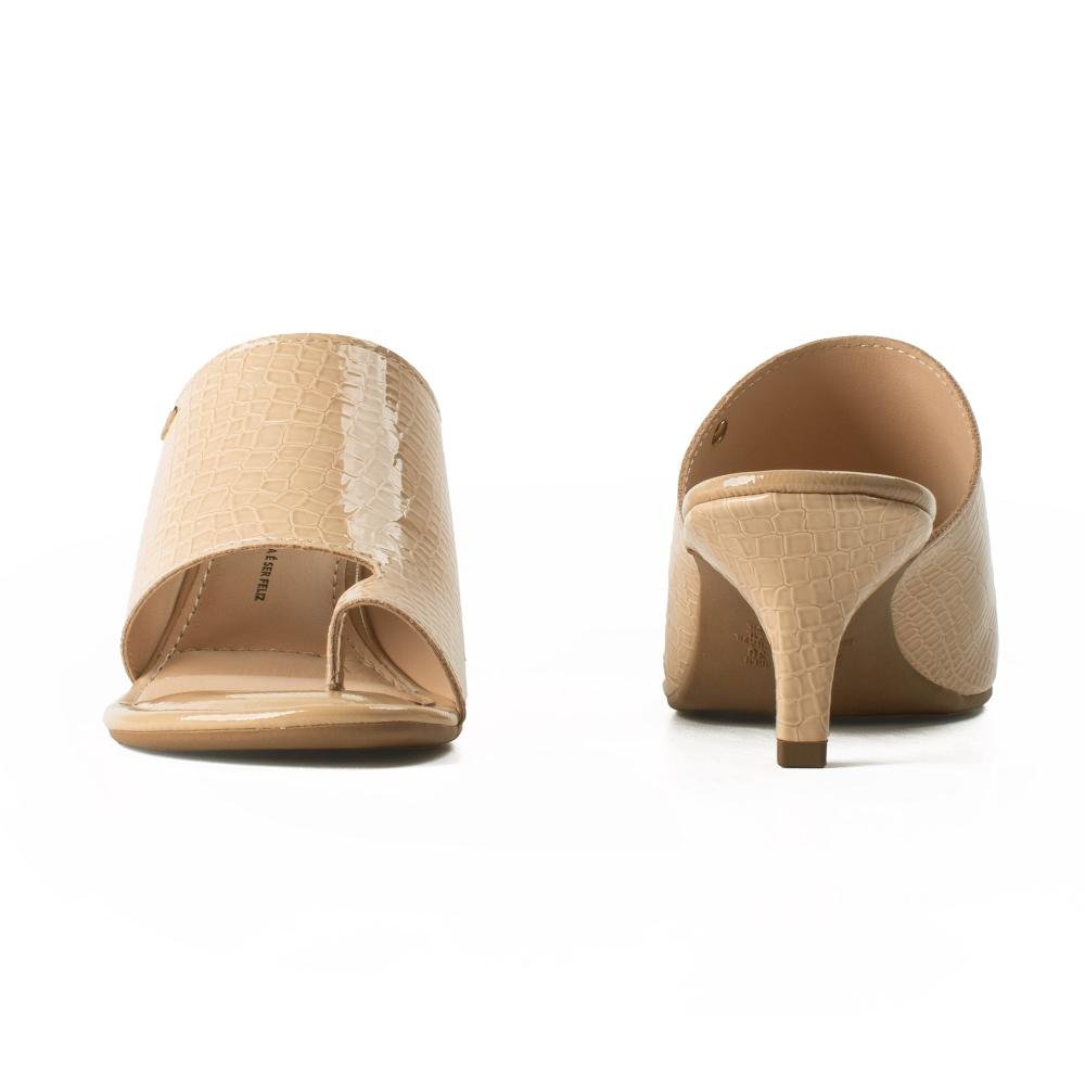 Tamanco Dakota de Salto Alto Feminino Y9913 Bege 6