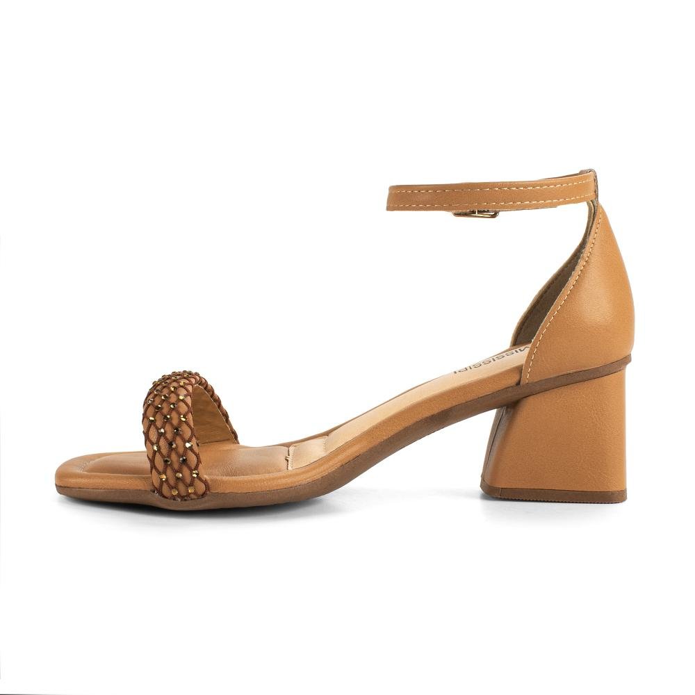 Sandália Mississipi de Salto Bloco Feminina MF741 Caramelo 4
