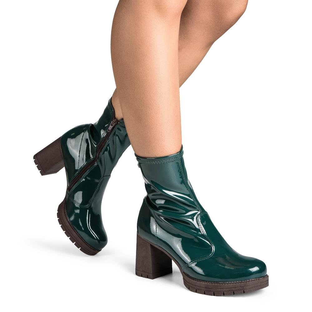Bota Mississipi de Cano Curto Feminina Q8114 Verde 2
