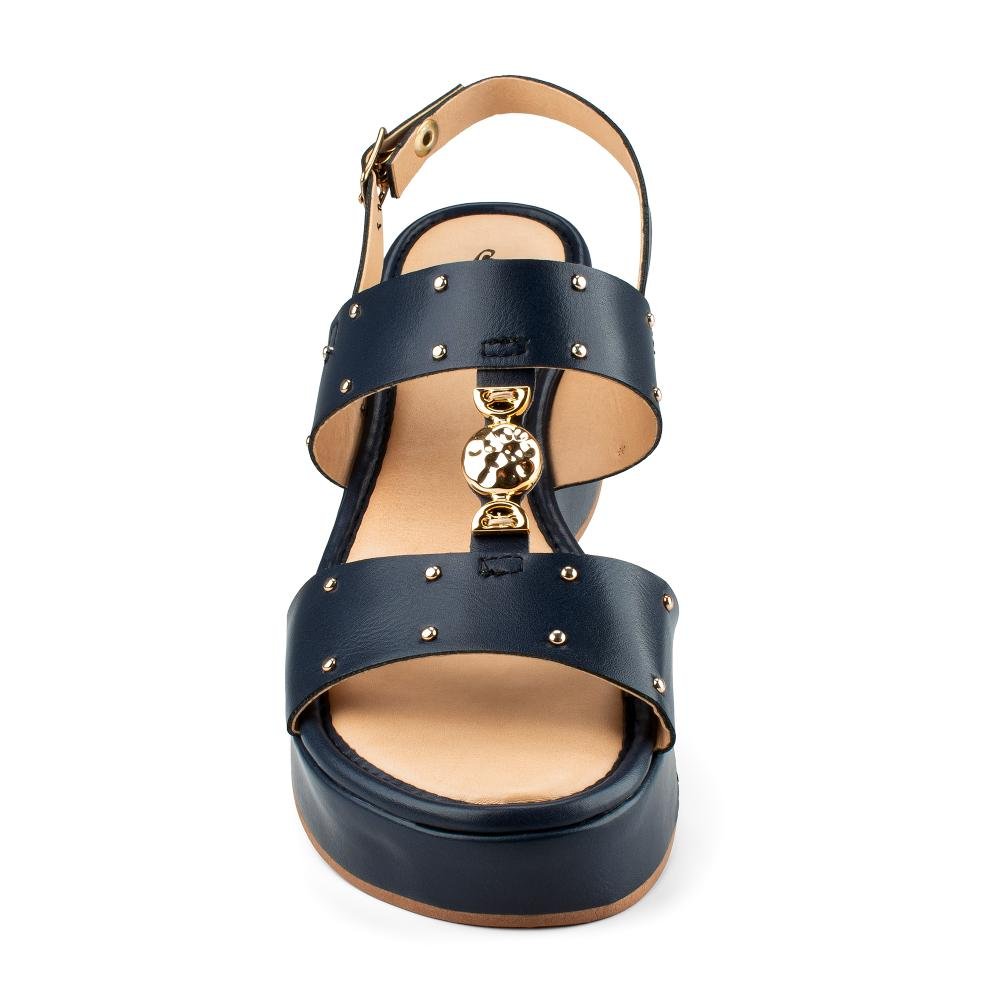 Sandália Mississipi Anabela Feminina MF504 Azul Marinho 5