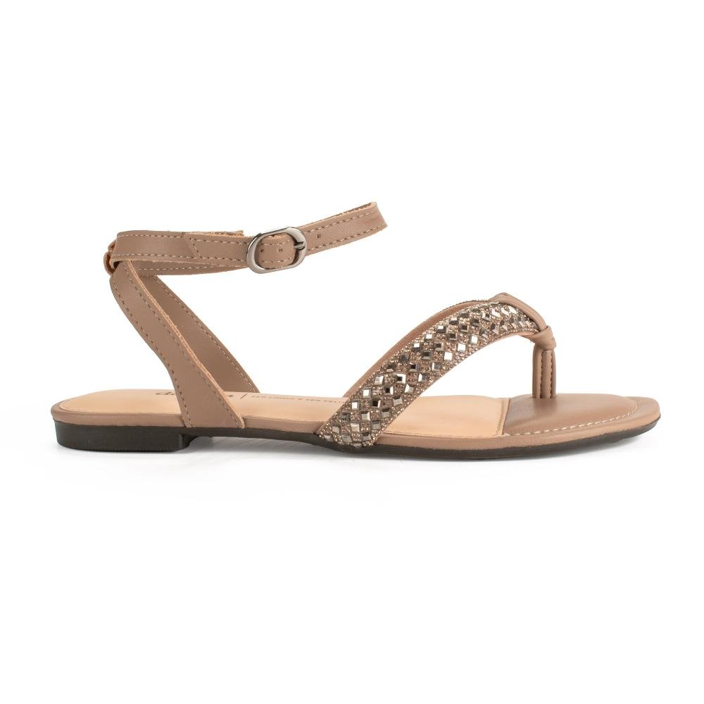 Sandália Dakota Rasteira Feminina Y9653 Marrom Claro 3