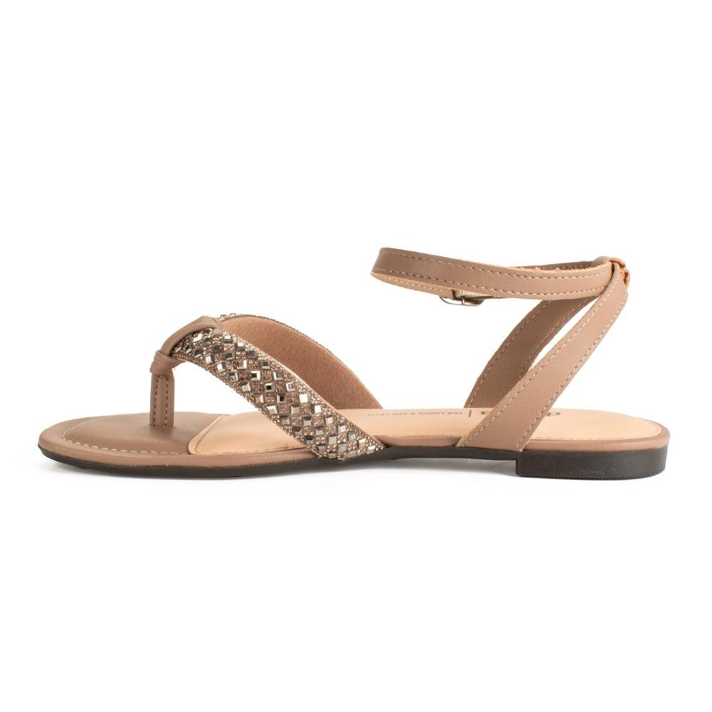 Sandália Dakota Rasteira Feminina Y9653 Marrom Claro 4