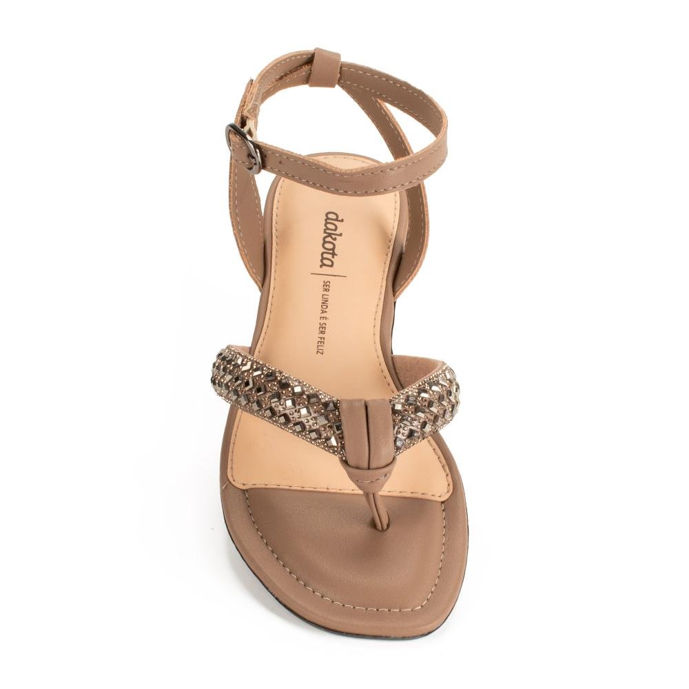 Sandália Dakota Rasteira Feminina Y9653 Marrom Claro 6