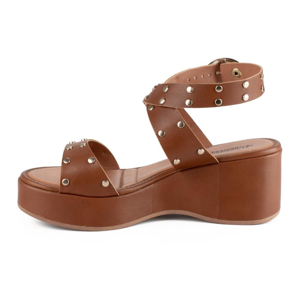 Sandália Mississipi Anabela Feminina MF505 Caramelo 4